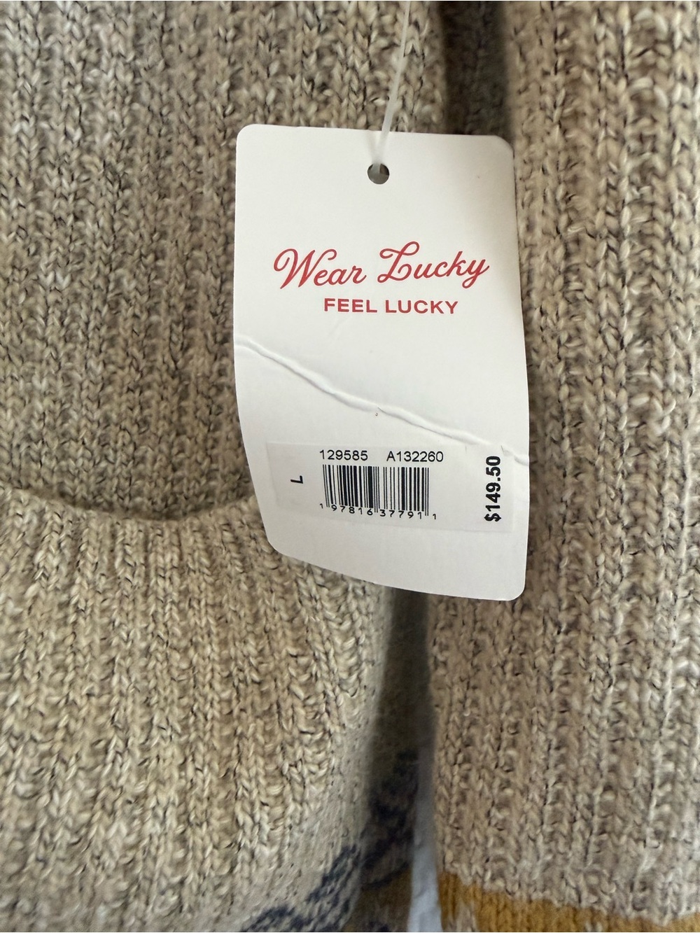 Lucky Brand Southwestern Open Front Cardigan Sweater Large NWT - Picture 4 of 7